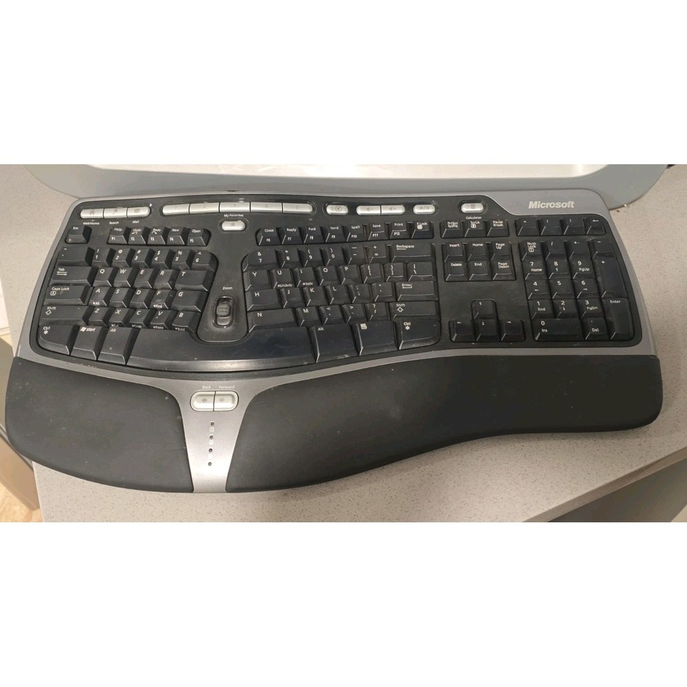 Microsoft Natural Ergonomic Keyboard 4000 v1.0 Model KU-0462 USB Tested